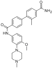 2-METHYL-BIPHENYL-4,4'-DICARBOXYLIC ACID 4-AMIDE 4'-([4-METHOXY-3-(4-METHYL-PIPERAZIN-1-YL)-PHENYL]-AMIDE) CAS#: 691846-63-6