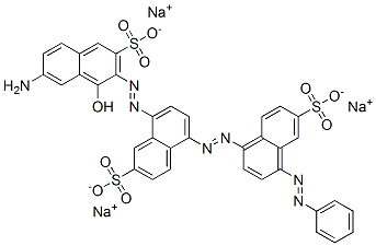 2-Naphthalenesulfonic acid, 8-[(7-amino-1-hydroxy-3-sulfo- 2-naphthalenyl)azo]-5-[[4-(phenylazo)-6-sulfo -1-naphthalenyl]azo]-, trisodium salt CAS#: 6476-10-4