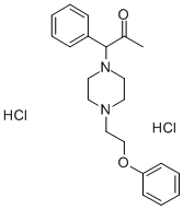 2-Propanone, 1-(4-(2-phenoxyethyl)-1-piperazinyl)-1-phenyl-, dihydroch loride CAS#: 65489-04-5