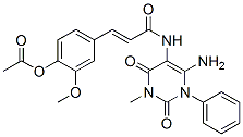 2-Propenamide,  3-[4-(acetyloxy)-3-methoxyphenyl]-N-(6-amino-1,2,3,4-tetrahydro-3-methyl-2,4-dioxo-1-phenyl-5-pyrimidinyl)- CAS#: 176379-28-5