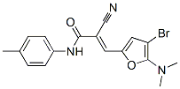 2-Propenamide,  3-[4-bromo-5-(dimethylamino)-2-furanyl]-2-cyano-N-(4-methylphenyl)- CAS#: 625410-00-6