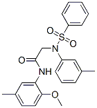 2-[benzenesulfonyl-(3-methylphenyl)amino]-N-(2-methoxy-5-methyl-phenyl)acetamide CAS#: 6486-53-9
