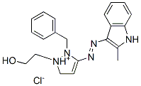 2-benzyl-1-(2-hydroxyethyl)-3-[(2-methyl-1H-indol-3-yl)azo]-1H-pyrazolium chloride CAS#: 64611-96-7