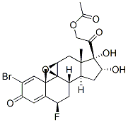 2-bromo-9beta,11beta-epoxy-6beta-fluoro-16alpha,17,21-trihydroxypregna-1,4-diene-3,20-dione 21-acetate CAS#: 60864-71-3