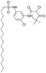 2-chloro-N-[2-chloro-5-[(hexadecylsulphonyl)amino]phenyl]-4,4-dimethyl-3-oxovaleramide CAS#: 67878-71-1