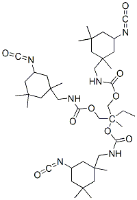 2-ethyl-2-[[[[[(5-isocyanato-1,3,3-trimethylcyclohexyl)methyl]amino]carbonyl]oxy]methyl]propylene [(5-isocyanato-1,3,3-trimethylcyclohexyl)methyl]carbamate CAS#: 68975-82-6