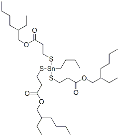 2-ethylhexyl 5-butyl-12-ethyl-5-[[3-[(2-ethylhexyl)oxy]-3-oxopropyl]thio]-9-oxo-10-oxa-4,6-dithia-5-stannahexadecanoate CAS#: 61241-05-2