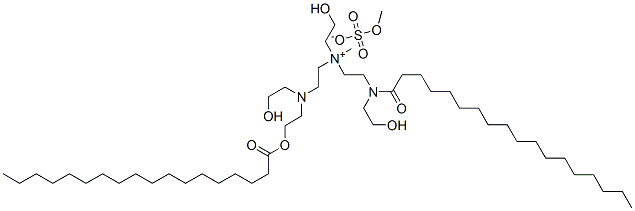 (2-hydroxyethyl)[2-[(2-hydroxyethyl)(stearoyl)amino]ethyl]-[2-[(2-hydroxyethyl)[2-(stearoyloxy)ethyl]amino]ethyl]methylammonium methyl sulphate CAS#: 64346-67-4
