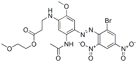 2-methoxyethyl N-[5-(acetylamino)-4-[(2-bromo-4,6-dinitrophenyl)azo]-2-methoxyphenyl]-beta-alaninate CAS#: 6522-67-4