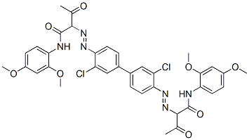 2,2'-[(3,3'-dichloro[1,1'-biphenyl]-4,4'-diyl)bis(azo)]bis[N-(2,4-dimethoxyphenyl)-3-oxobutyramide] CAS#: 67828-22-2