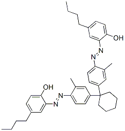 2,2'-[cyclohexylidenebis[(2-methyl-4,1-phenylene)azo]]bis[4-butylphenol] CAS#: 68239-78-1