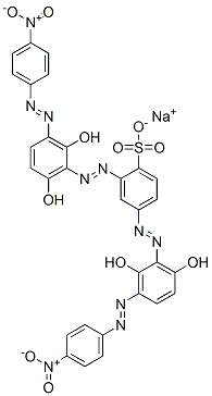 2,4-Bis[[2,6-dihydroxy-3-[(4-nitrophenyl)azo]phenyl]azo]benzenesulfonic acid sodium salt CAS#: 6473-04-7