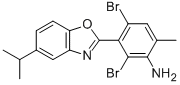 2,4-DIBROMO-3-(5-ISOPROPYL-1,3-BENZOXAZOL-2-YL)-6-METHYLANILINE CAS#: 638159-43-0