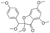 2,4,6-Trimethoxy-2-[methoxy(4-methoxyphenyl)methyl]benzofuran-3(2H)-one CAS#: 62849-18-7