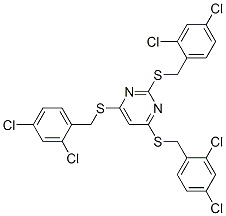 2,4,6-tris[(2,4-dichlorophenyl)methylsulfanyl]pyrimidine CAS#: 6311-82-6
