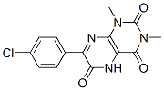 2,4,6(3H)-Pteridinetrione, 7-(4-chlorophenyl)-1,5-dihydro-1,3-dimethyl- CAS#: 65158-50-1