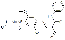 2,5-dimethoxy-4-[[2-oxo-1-[(phenylamino)carbonyl]propyl]azo]benzenediazonium chloride monohydrochloride CAS#: 67846-59-7