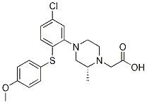 (2R)-4-[5-Chloro-2-[(4-methoxyphenyl)thio]phenyl]-2-methyl-1-piperazineacetic acid CAS#: 556113-62-3