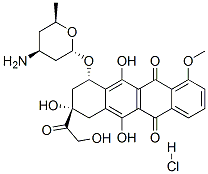 [2S-[2alpha(8R*,10R*),4beta,6beta]]-10-[(4-aminotetrahydro-6-methyl-2H-pyran-2-yl)oxy]-7,8,9,10-tetrahydro-6,8,11-trihydroxy-8-(hydroxyacetyl)-1-methoxynaphthacene-5,12-dione hydrochloride CAS#: 63950-06-1