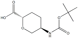 (2S,5R)-5-[(tert-Butoxycarbonyl)aMino]tetrahydro-2H-pyran-2-carboxylic Acid CAS#: 603130-13-8
