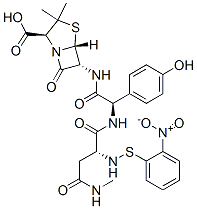 (2S,5R,6R)-6-[[(2R)-2-[[(2R)-2-(o-Nitrophenylthioamino)-3-(N-methylcarbamoyl)propionyl]amino]-2-(p-hydroxyphenyl)acetyl]amino]-3,3-dimethyl-7-oxo-4-thia-1-azabicyclo[3.2.0]heptane-2-carboxylic acid CAS#: 63359-73-9