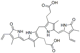 3-[2-[3-(2-Carboxy-ethyl)-4-methyl-5-(3-methyl-5-oxo-4-vinyl-1,5-dihydro-pyrrol-2-ylidenemethyl)-1H-pyrrol-2-ylmethyl]-4-methyl-5-(4-methyl-5-oxo-3-vinyl-1,5-dihydro-pyrrol-2-ylidenemethyl)-1H-pyrrol-3-yl]-propionic acid CAS#: 69853-43-6