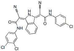 [3-[2-[(4-chlorophenyl)amino]-1-cyano-2-oxoethylidene]-2,3-dihydro-1H-isoindol-1-ylidene]-2-cyano-N-(3,4-dichlorophenyl)acetamide CAS#: 68808-69-5