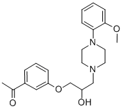 3'-[2-Hydroxy-3-[4-(2-methoxyphenyl)piperazino]propoxy]acetophenone CAS#: 63990-75-0