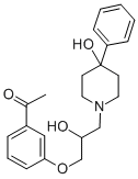 3'-[2-Hydroxy-3-(4-hydroxy-4-phenylpiperidino)propoxy]acetophenone CAS#: 63990-72-7