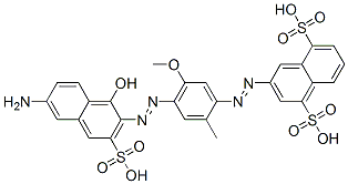 3-[2-Methyl-4-(1-hydroxy-3-sulfo-6-amino-2-naphtylazo)-5-methoxyphenylazo]-1,5-naphthalenedisulfonic acid CAS#: 62106-11-0