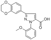 3-(2,3-DIHYDROBENZO[B][1,4]DIOXIN-7-YL)-1-(2-METHOXYPHENYL)-1H-PYRAZOLE-5-CARBOXYLIC ACID CAS#: 618383-08-7