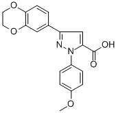 3-(2,3-DIHYDROBENZO[B][1,4]DIOXIN-7-YL)-1-(4-METHOXYPHENYL)-1H-PYRAZOLE-5-CARBOXYLIC ACID CAS#: 618383-04-3