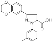 3-(2,3-DIHYDROBENZO[B][1,4]DIOXIN-7-YL)-1-M-TOLYL-1H-PYRAZOLE-5-CARBOXYLIC ACID CAS#: 618383-05-4