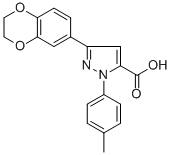 3-(2,3-DIHYDROBENZO[B][1,4]DIOXIN-7-YL)-1-P-TOLYL-1H-PYRAZOLE-5-CARBOXYLIC ACID CAS#: 618383-18-9
