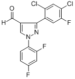 3-(2,4-DICHLORO-5-FLUOROPHENYL)-1-(2,4-DIFLUOROPHENYL)-1H-PYRAZOLE-4-CARBALDEHYDE CAS#: 618101-86-3