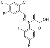3-(2,4-DICHLORO-5-FLUOROPHENYL)-1-(2,4-DIFLUOROPHENYL)-1H-PYRAZOLE-5-CARBOXYLIC ACID CAS#: 618382-97-1
