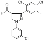 3-(2,4-DICHLORO-5-FLUOROPHENYL)-1-(3-CHLOROPHENYL)-1H-PYRAZOLE-4-CARBALDEHYDE CAS#: 618101-75-0