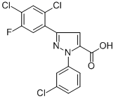 3-(2,4-DICHLORO-5-FLUOROPHENYL)-1-(3-CHLOROPHENYL)-1H-PYRAZOLE-5-CARBOXYLIC ACID CAS#: 618382-96-0