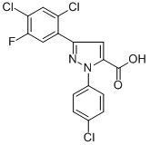 3-(2,4-DICHLORO-5-FLUOROPHENYL)-1-(4-CHLOROPHENYL)-1H-PYRAZOLE-5-CARBOXYLIC ACID CAS#: 618382-92-6