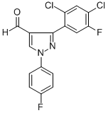 3-(2,4-DICHLORO-5-FLUOROPHENYL)-1-(4-FLUOROPHENYL)-1H-PYRAZOLE-4-CARBALDEHYDE CAS#: 618101-65-8