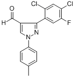 3-(2,4-DICHLORO-5-FLUOROPHENYL)-1-P-TOLYL-1H-PYRAZOLE-4-CARBALDEHYDE CAS#: 618098-95-6