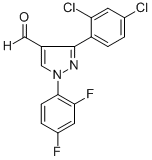 3-(2,4-DICHLOROPHENYL)-1-(2,4-DIFLUOROPHENYL)-1H-PYRAZOLE-4-CARBALDEHYDE CAS#: 618101-87-4
