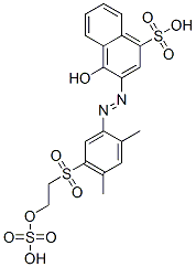 3-[[2,4-Dimethyl-5-[[2-(sulfooxy)ethyl]sulfonyl]phenyl]azo]-4-hydroxy-1-naphthalenesulfonic acid CAS#: 67828-18-6