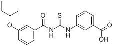 3-[[[[3-(1-METHYLPROPOXY)BENZOYL]AMINO]THIOXOMETHYL]AMINO]-BENZOIC ACID CAS#: 531526-63-3