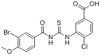 3-[[[(3-BROMO-4-METHOXYBENZOYL)AMINO]THIOXOMETHYL]AMINO]-4-CHLORO-BENZOIC ACID CAS#: 530156-67-3