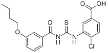 3-[[[(3-BUTOXYBENZOYL)AMINO]THIOXOMETHYL]AMINO]-4-CHLORO-BENZOIC ACID CAS#: 530127-77-6