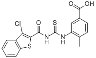 3-[[[[(3-CHLOROBENZO[B]THIEN-2-YL)CARBONYL]AMINO]THIOXOMETHYL]AMINO]-4-METHYL-BENZOIC ACID CAS#: 531538-14-4