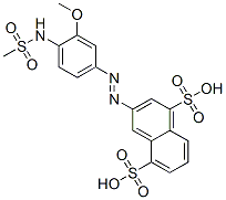 3-[[3-methoxy-4-[(methylsulphonyl)amino]phenyl]azo]naphthalene-1,5-disulphonic acid CAS#: 68834-08-2