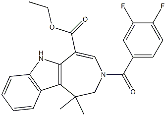 3-(3,4-Difluoro-benzoyl)-1,1-diMethyl-1,2,3,6-tetrahydro-azepino[4,5-b]indole-5-carboxylic acid ethyl ester CAS#: 629663-95-2