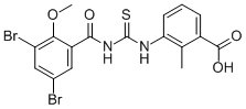 3-[[[(3,5-DIBROMO-2-METHOXYBENZOYL)AMINO]THIOXOMETHYL]AMINO]-2-METHYL-BENZOIC ACID CAS#: 531542-06-0
